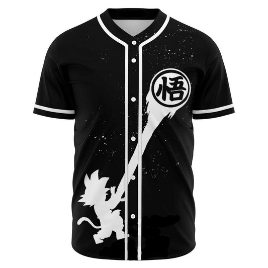 Dragon Ball Baseball Jersey Goku Silhouette Dragon Ball Jersey Shirt Black White Unisex Adult New Release