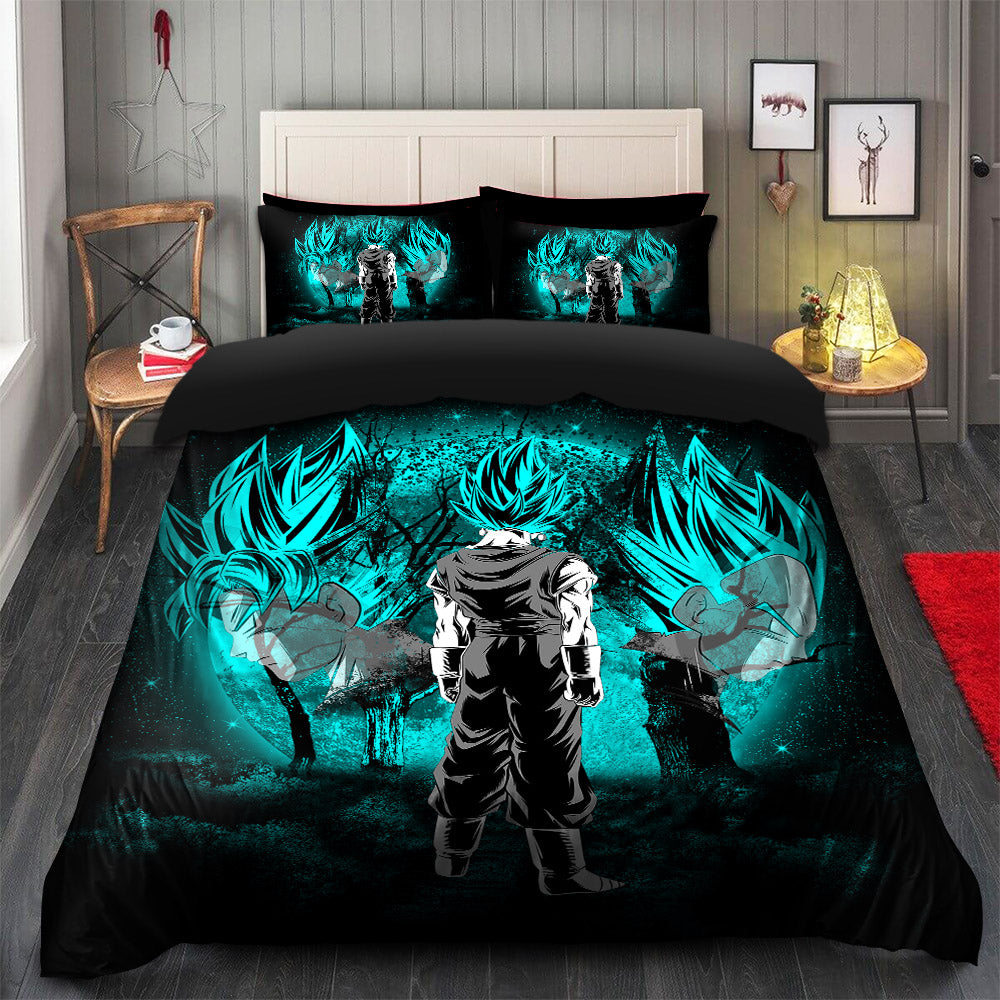 Goku Vegeta Vegito Blue Moonlight Bedding Set