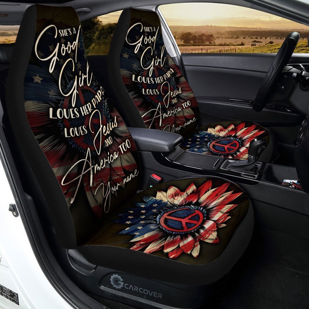 Jesus Car Seat Covers Good Girl Love Her Jesus Seat Covers Black