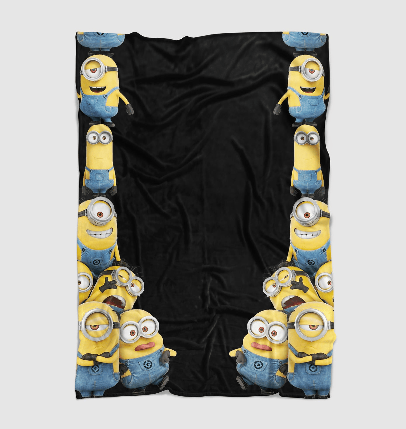 Minions Blanket Movie Character Minions Pattern Blanket Black