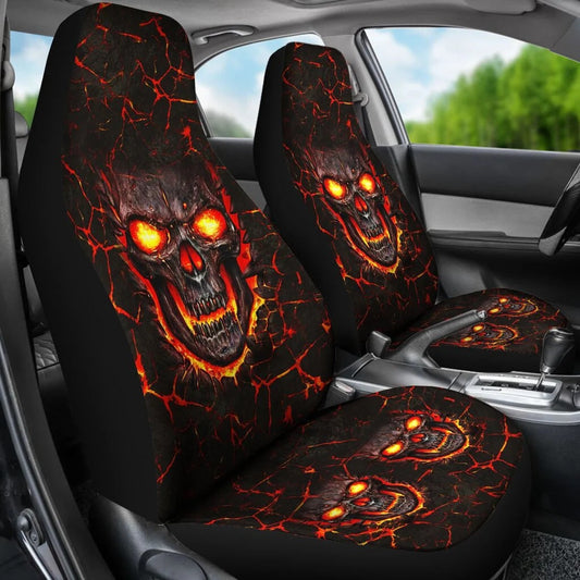 Lava Skull Car Seat Covers