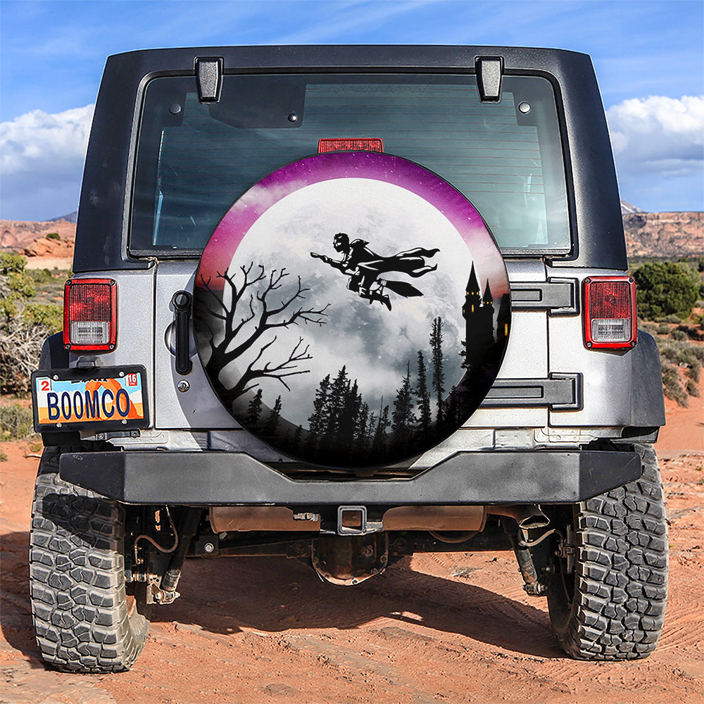 HP Spare Tire Cover HP Flying In Moonlight Tire Covers White Black