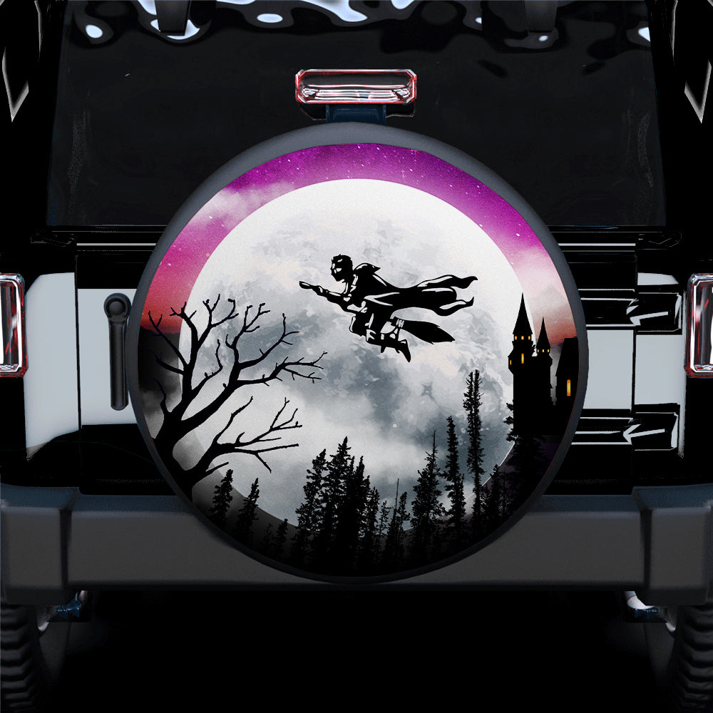 HP Spare Tire Cover HP Flying In Moonlight Tire Covers White Black