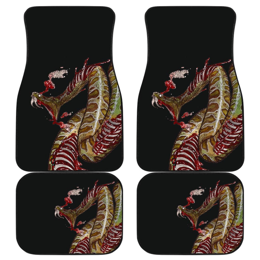 Horror Car Mats Horror Deadly Zombie Snake Car Floor Mats