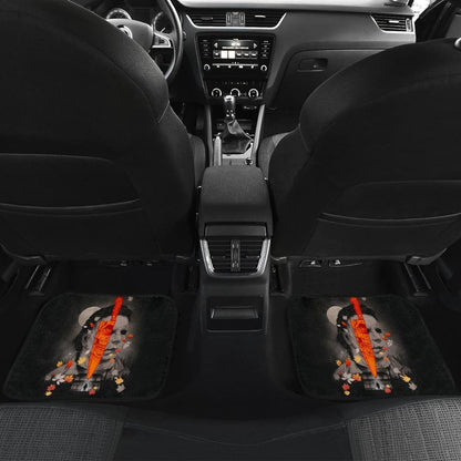 Horror Car Floor Mats Michael Myers Skull Maple Leaf Falling Car Floor Mats