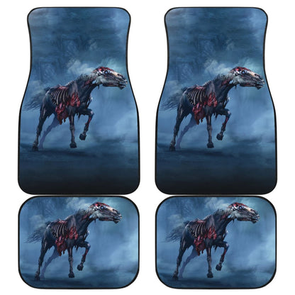 Horror Car Mats Horror Zombie Horse Blue Themed Car Floor Mats