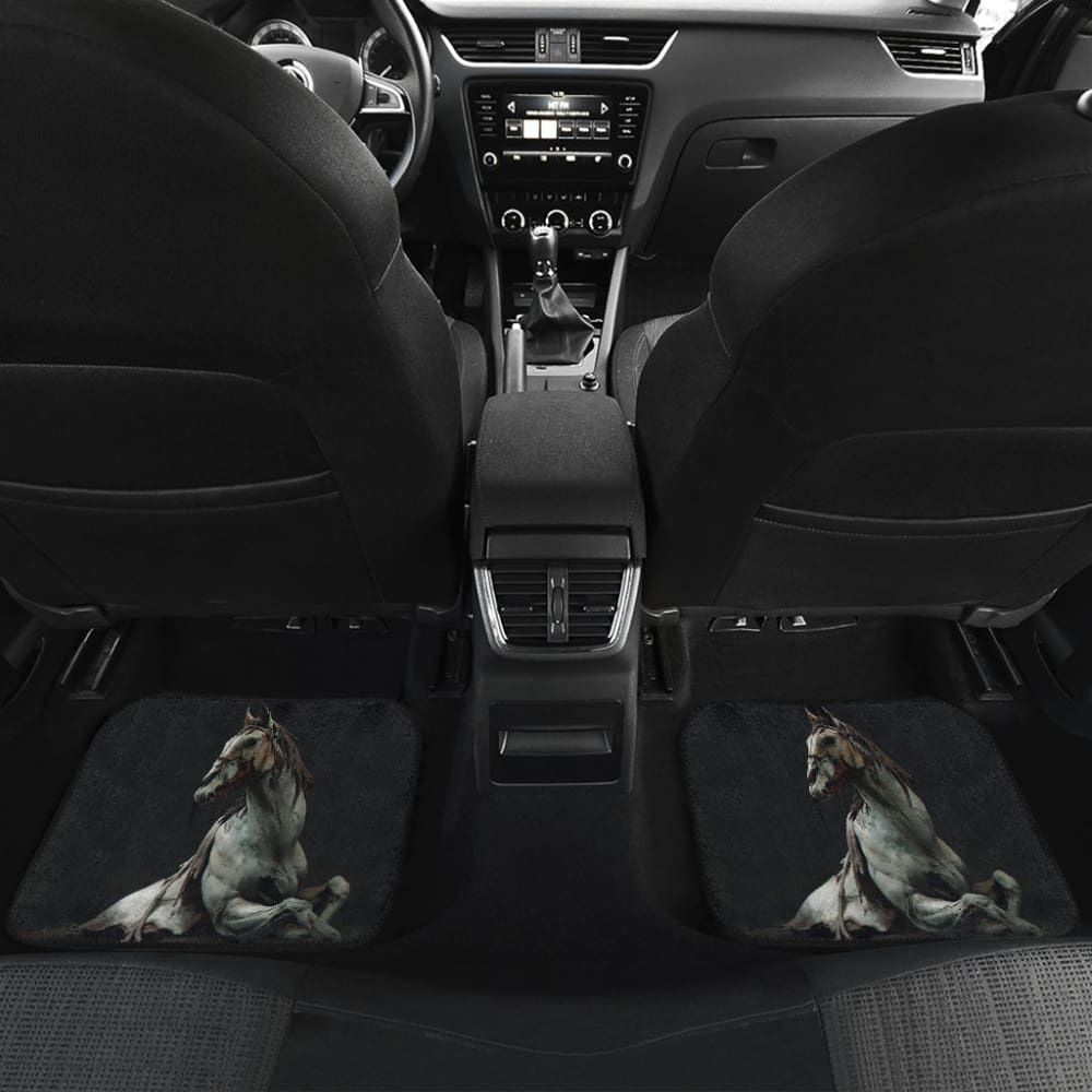 Horror Car Mats Horror Zombie White Horse Car Floor Mats