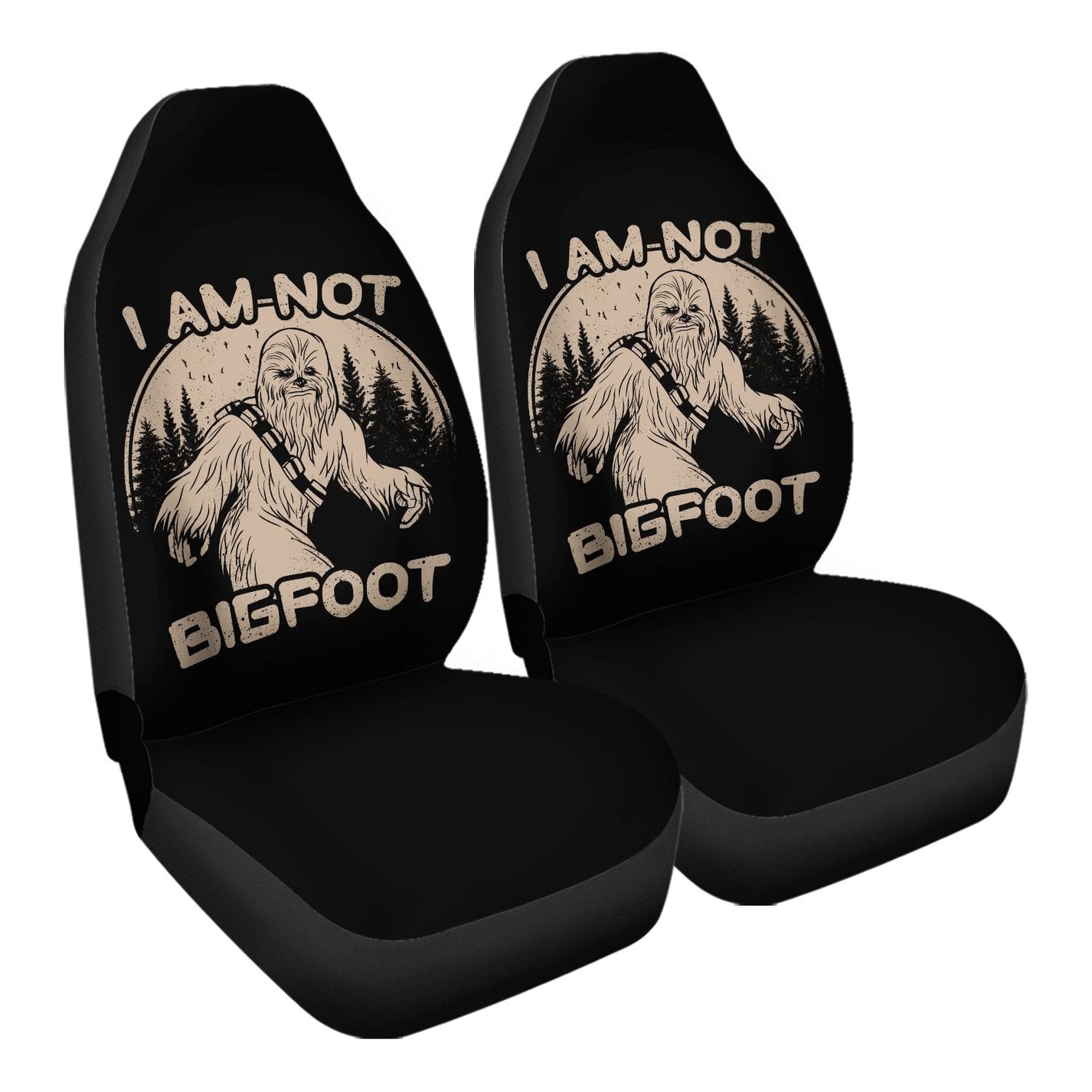 Bigfoot Car Seat Covers I Am Not Bigfoot Chewbacca Seat Covers Black