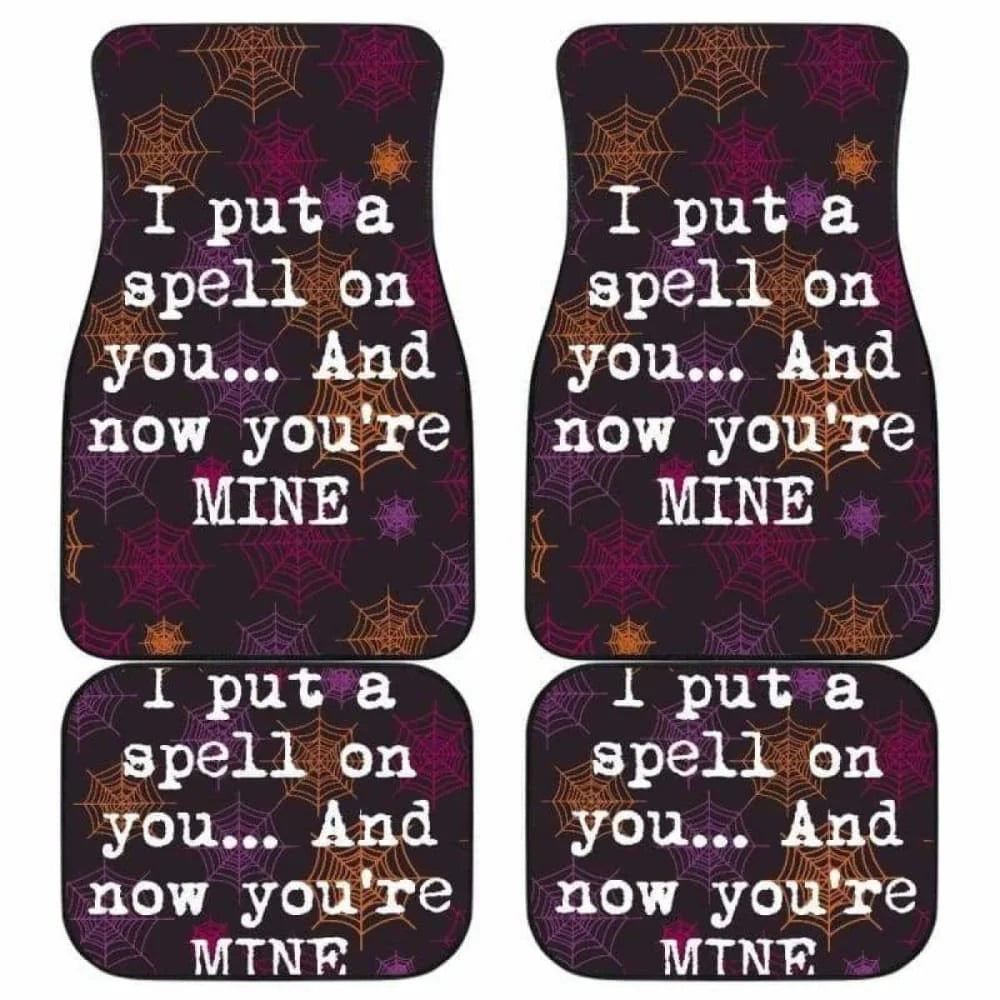 Halloween Car Mats Halloween I Put A Spell On You Car Floor Mats Black Purple