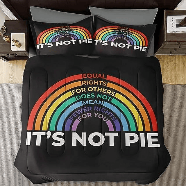 LGBT Bedding Set LGBT Month It's Not Pie Duvet Covers Colorful Unique Gift