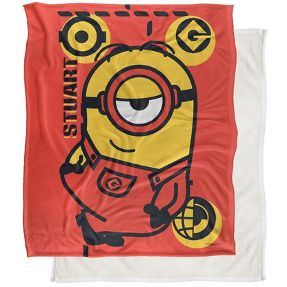 Minions Blanket Minion Stuart Red Suit Uniform Blanket Red Yellow