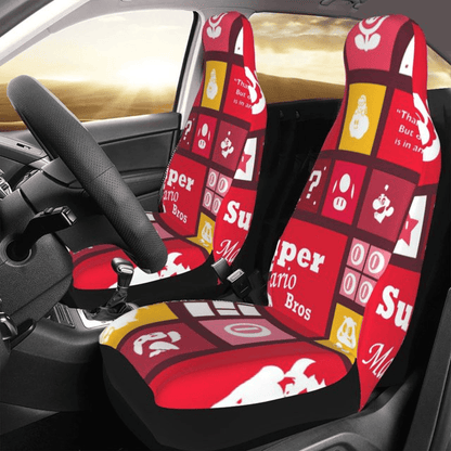 Mario Car Seat Covers Mario Mushroom Coins Pattern Seat Covers Red