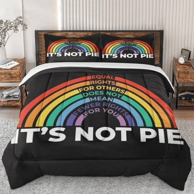 LGBT Bedding Set LGBT Month It's Not Pie Duvet Covers Colorful Unique Gift