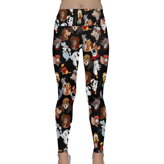 DN Leggings DN Dogs Animal Pattern High Waisted Legging Black For Women