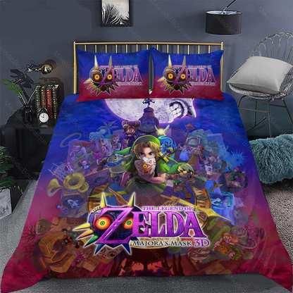 The Legend Of Zelda Bedding Set The Legend Of Zelda Majora's Mask Poster Duvet Covers Colorful Unique Gift