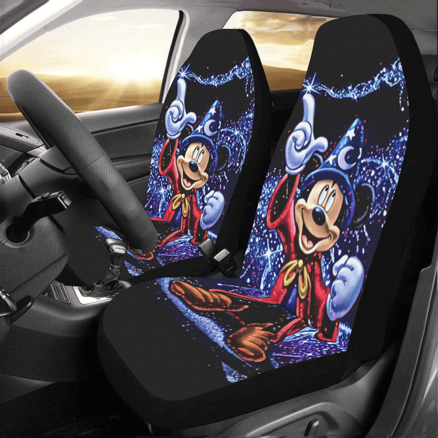 MM Car Seat Covers Magical Sorcerer MM Graphic Seat Covers Black