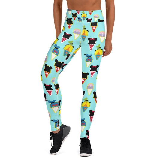 DN Leggings DN Character Theme Ice Cream High Waisted Legging Blue For Women