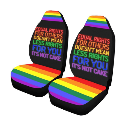 LGBT Car Seat Covers It's Not Cake LGBT Rights Seat Covers Colorful