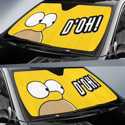 The Simpsons Car Sun Shade The Sympsons Homer Doh Winshield Sun Shade Yellow