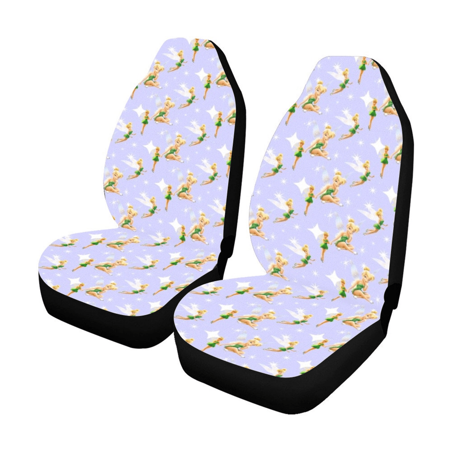 Tinker Bell Car Seat Covers Tinker Bell All Poses Pattern Seat Covers Purple