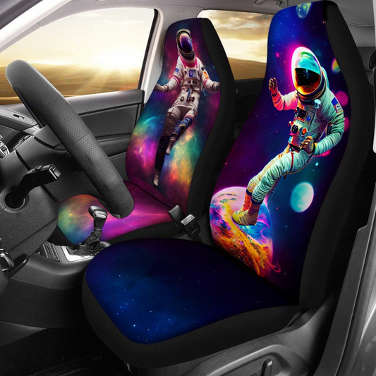 Astronaut Car Seat Covers Psychedelic Astronauts in Space Seat Covers Colorful