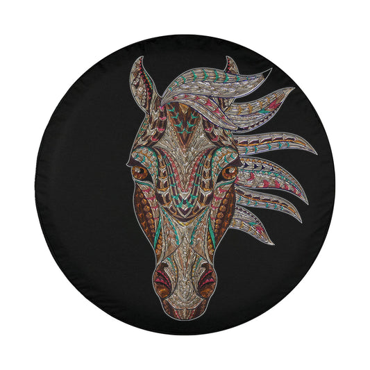 Horse Spare Tire Cover Horse Tribal Abstract Native American Tire Covers Colorful