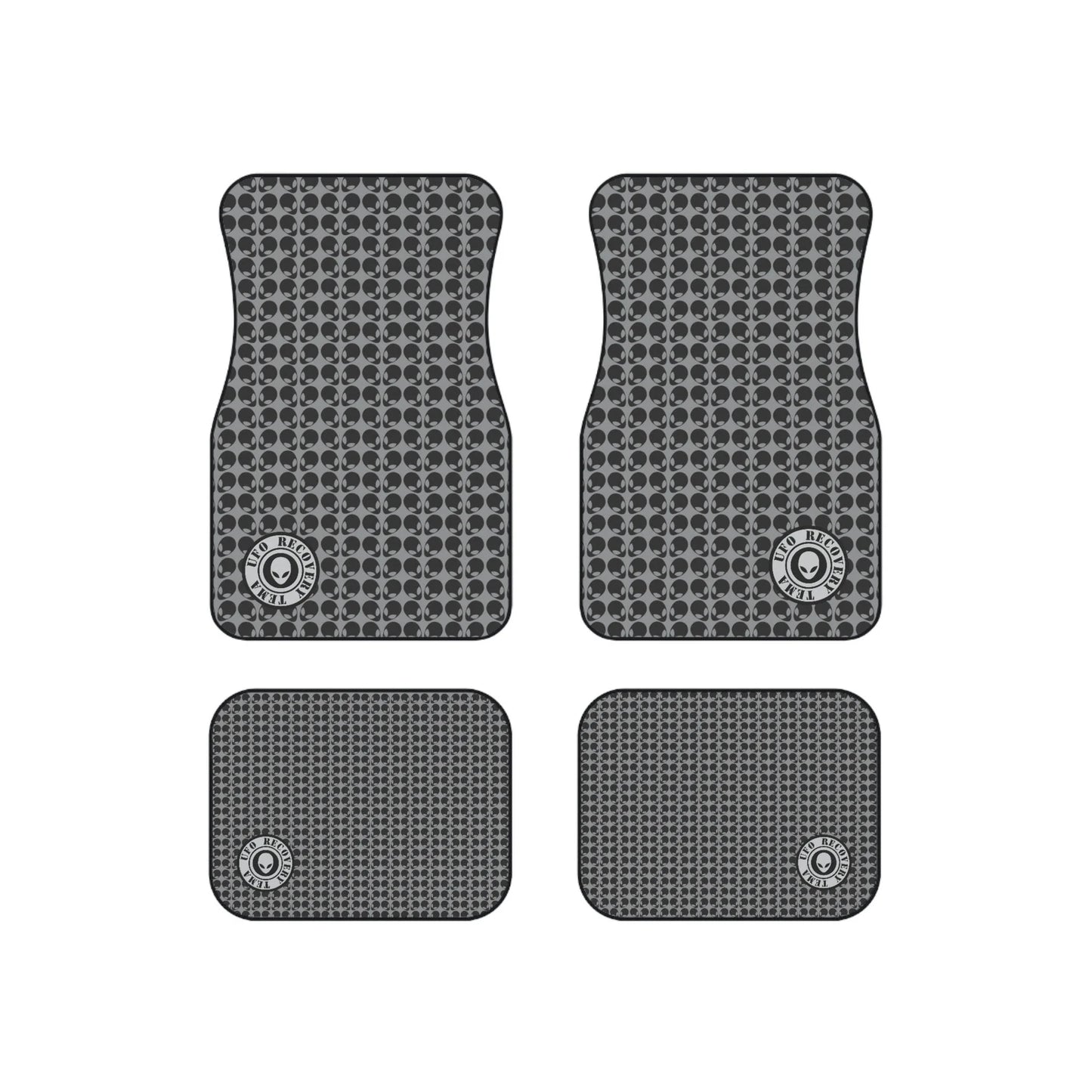 Alien Car Mats Alien Recovery Team Face Pattern Car Floor Mats Black Gray