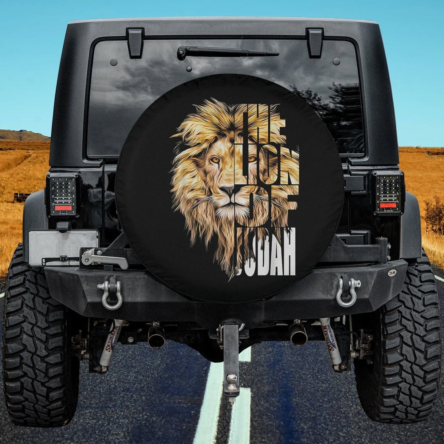 Jesus Spare Tire Cover Jesus The Lion Of Judah Tire Covers Black Brown