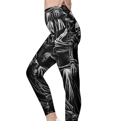 Skull Leggings Skull Skeleton The Death High Waisted Legging Black For Women