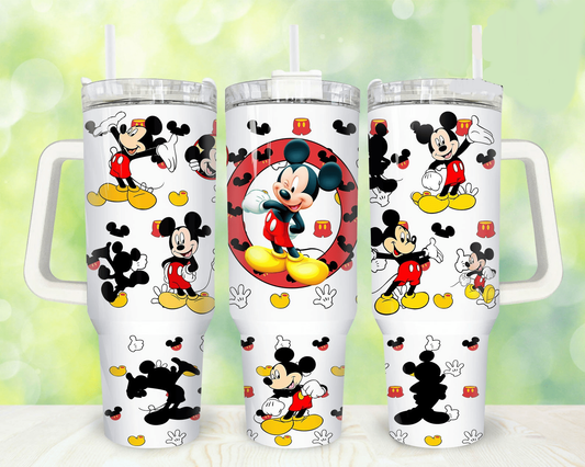 MM 40 Oz Tumbler MM Silhouette Gloves Pants Shoes Pattern Tumbler 40 Oz White