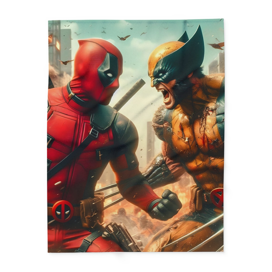 Deadpool Blanket Deapool And Wolverine Graphic Blanket Colorful