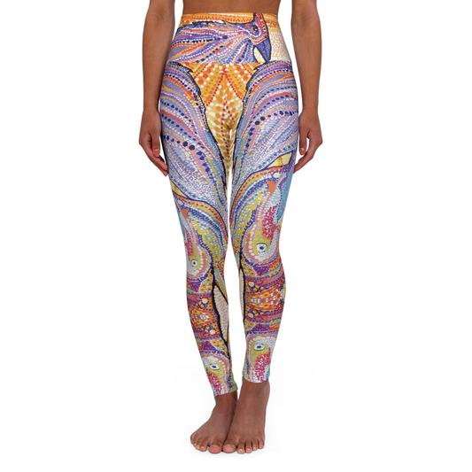 Hippie Leggings The Bird Psychedelic Spiritual Art High Waisted Legging Colorful For Women