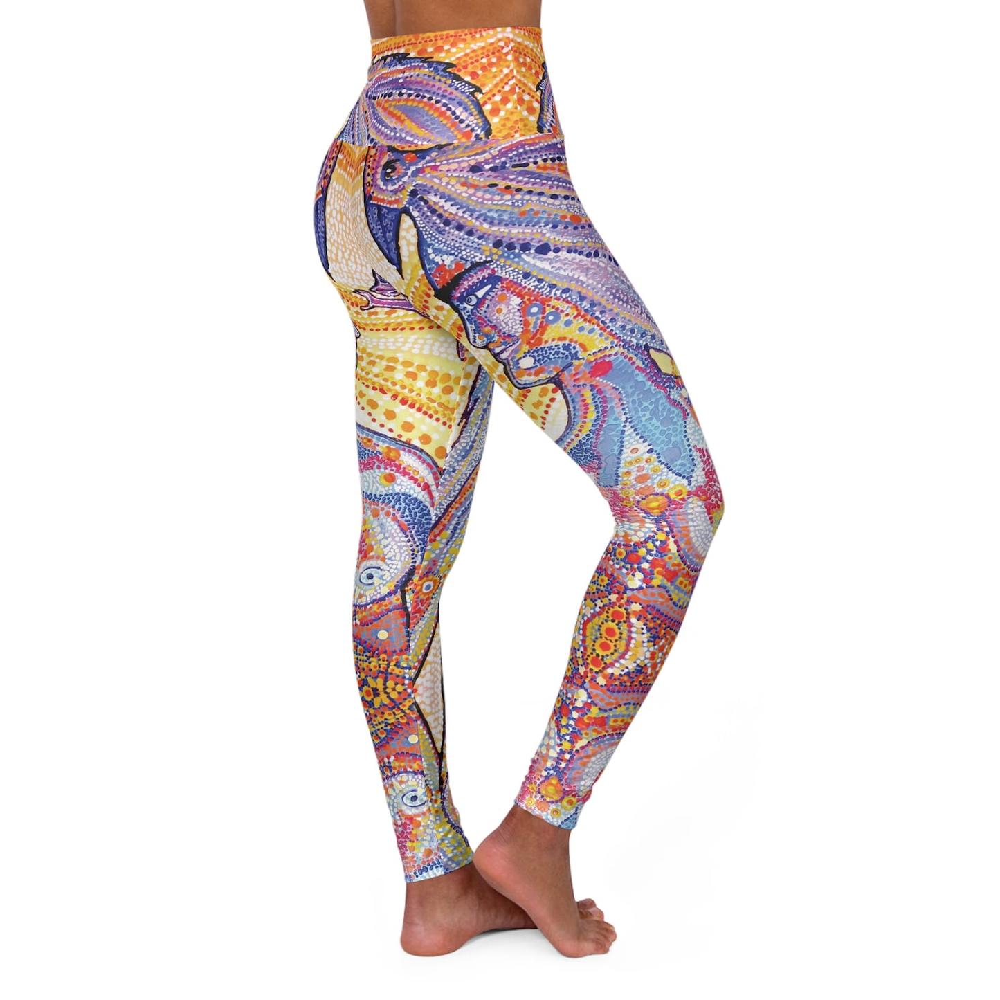 Hippie Leggings The Bird Psychedelic Spiritual Art High Waisted Legging Colorful For Women