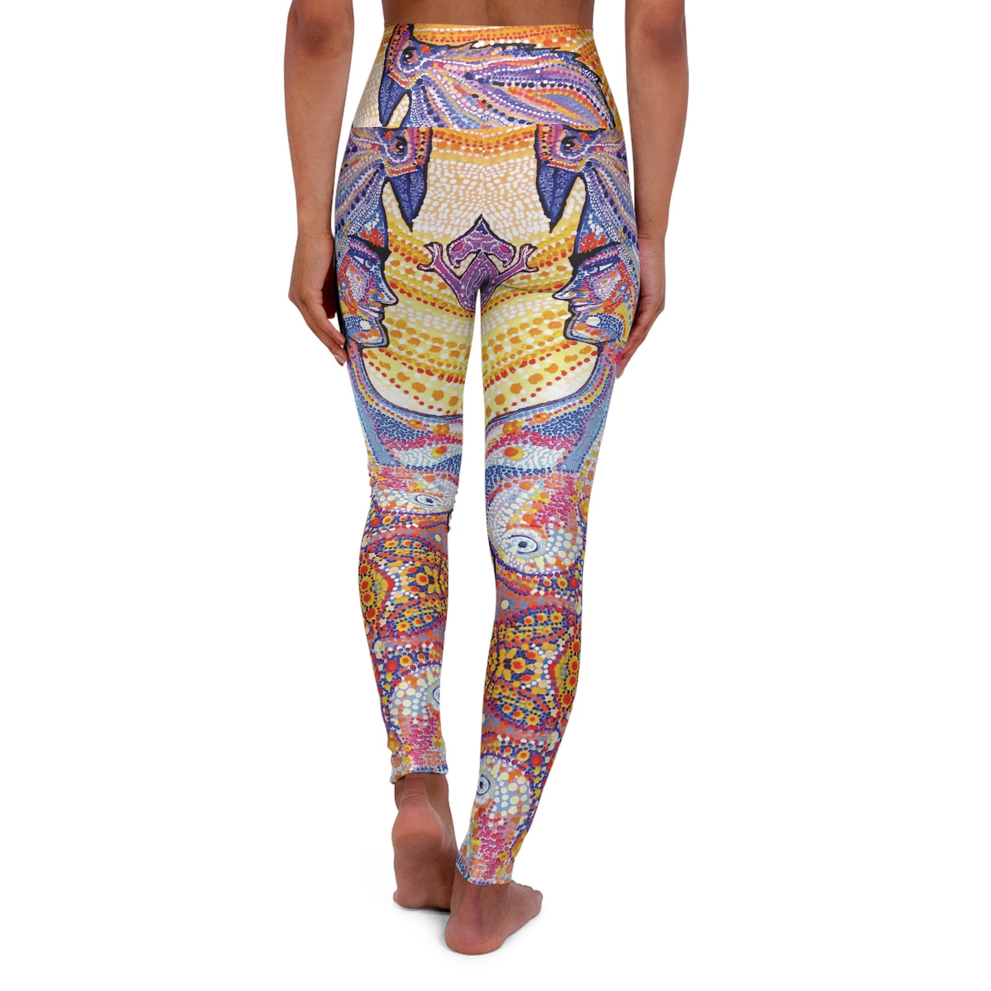 Hippie Leggings The Bird Psychedelic Spiritual Art High Waisted Legging Colorful For Women