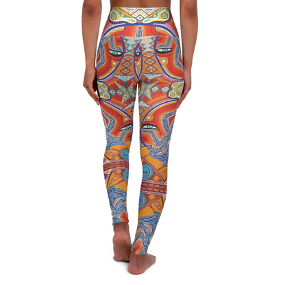 Hippie Leggings Psychedelic Buddha Hippie Pattern High Waisted Legging Colorful For Women