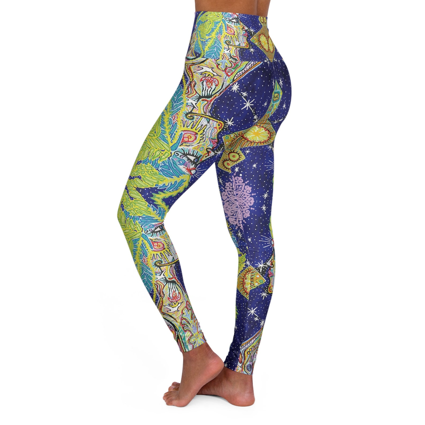 Hippie Leggings Psychedelic Women Mandala Pattern High Waisted Legging Colorful For Women