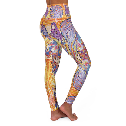 Hippie Leggings The Women Dragon And Bird Dot Art High Waisted Legging Colorful For Women