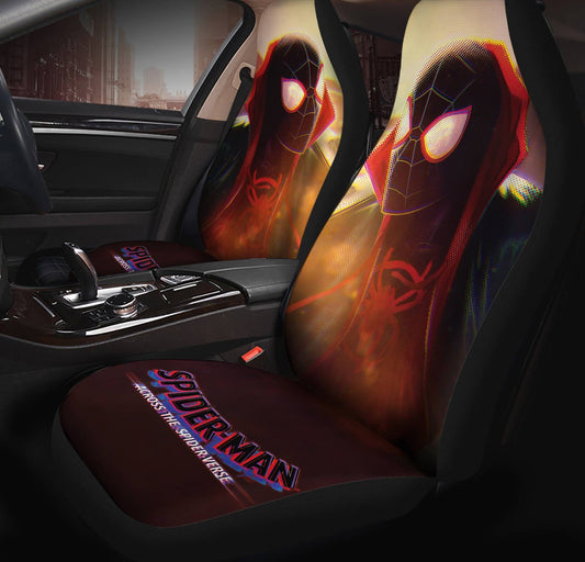 Spiderman Car Seat Covers MV Across The Spider-verse Seat Covers Black