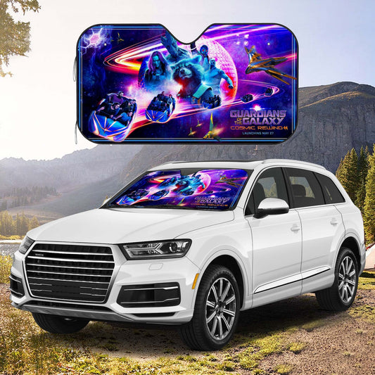 Guardians Of The Galaxy Car Sun Shade Guardians Of The Galaxy Cosmic Rewind Winshield Sun Shade Colorful