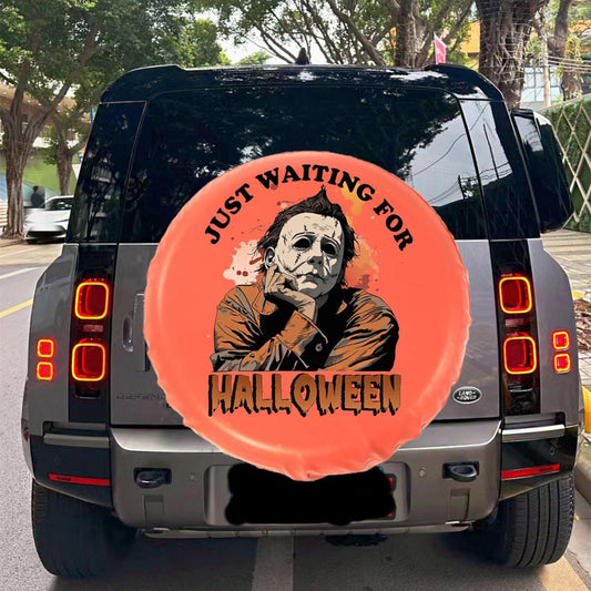 Horror Spare Tire Cover Just Waiting For Halloween Tire Covers Orange