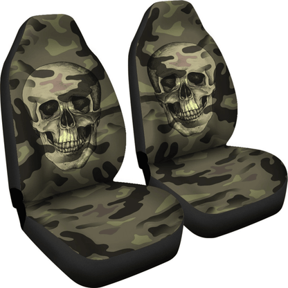 Skull Car Seat Covers Skull Camoflage Pattern Seat Covers Green