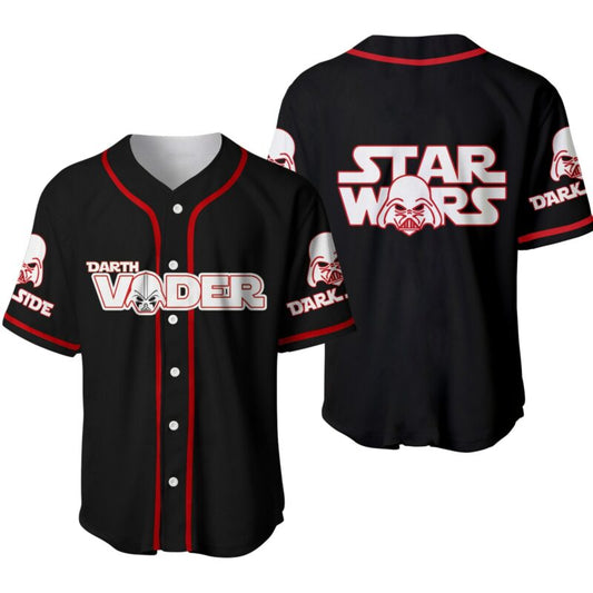 Star Wars Jersey Darth Vader Helmet Symbol Pattern Star Wars Black Jersey Shirt Star Wars Baseball Jersey For Men