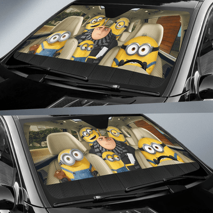 Minions Car Sun Shade Deadpicable Me Gru And Minions Winshield Sun Shade Colorful