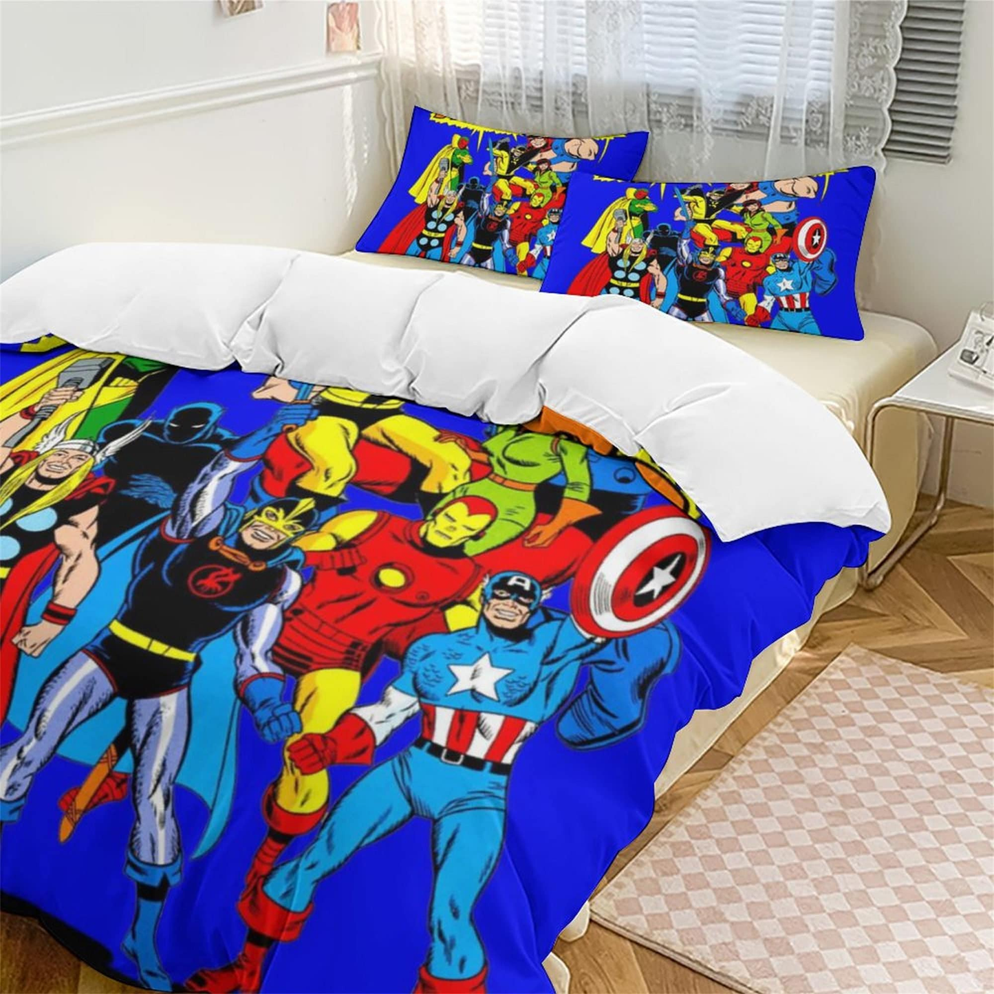 MV Bedding Set MV Avengers Assemble Comic Style Duvet Covers Colorful Unique Gift