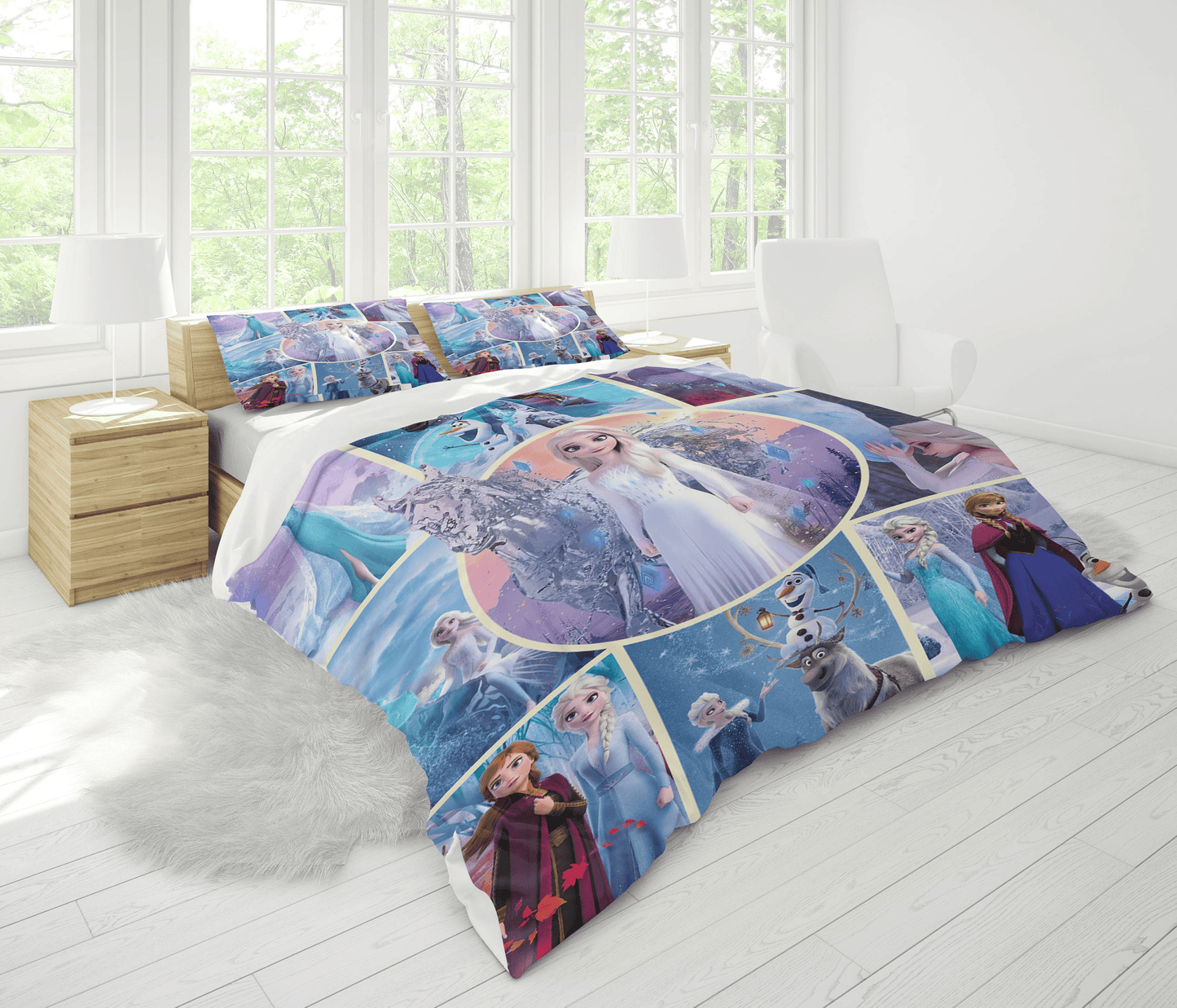 Frozen Bedding Set DN Frozen Two Characters And Scenes Duvet Covers Colorful Unique Gift