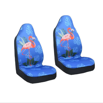 Flamingo Car Seat Covers Flamingo Tropical Leaves Pattern Seat Covers Blue