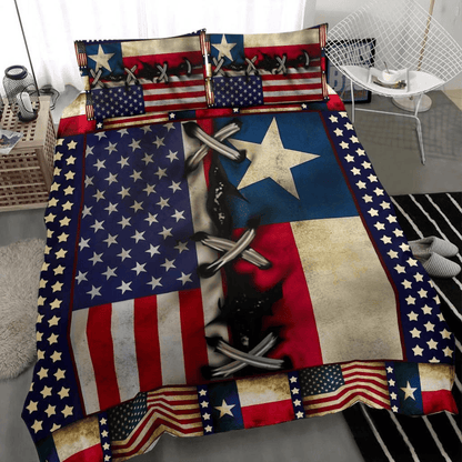 4th of July Bedding Set American Flag Fourth Of July Duvet Covers Blue Red Unique Gift