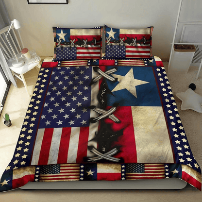 4th of July Bedding Set American Flag Fourth Of July Duvet Covers Blue Red Unique Gift