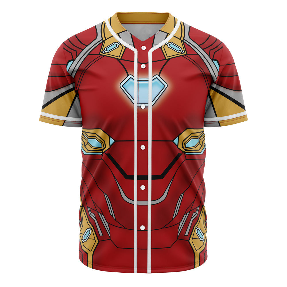 Marvel Jersey Marvel Hero Avengers Iron Man Suit Costume Red Yellow Jersey Shirt Iron Man Baseball Jersey Marvel Baseball Jersey For Men