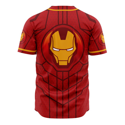 Marvel Jersey Marvel Hero Avengers Iron Man Helmet Costume Graphic Red Jersey Shirt Iron Man Baseball Jersey Marvel Baseball Jersey For Men